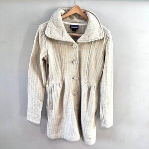 Patagonia Womens Better Sweater Textured Knit Long Button Coat- Sz. S